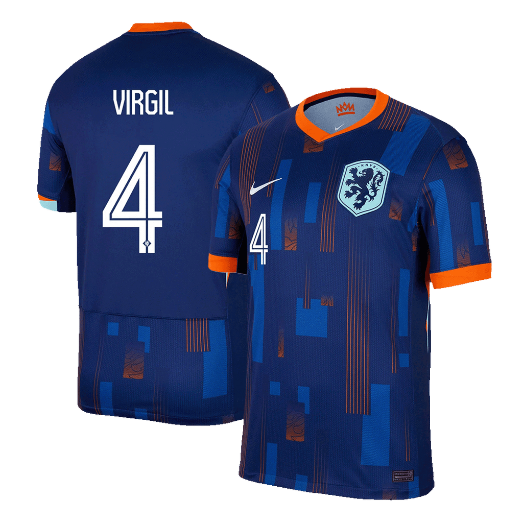 Camiseta de fútbol VIRGIL #4 de Holanda para la Eurocopa 2024