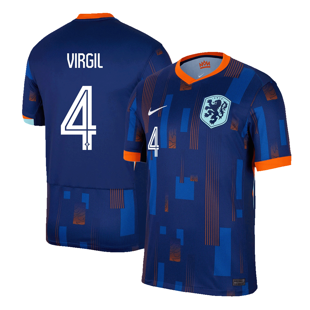 Camiseta de fútbol VIRGIL #4 de Holanda para la Eurocopa 2024