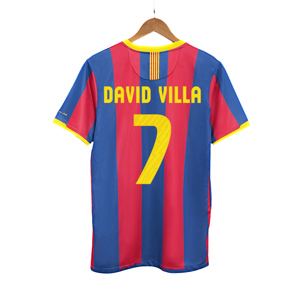 Kits de fútbol retro DAVID VILLA #7 2010/11 Barcelona Home Soccer Jersey