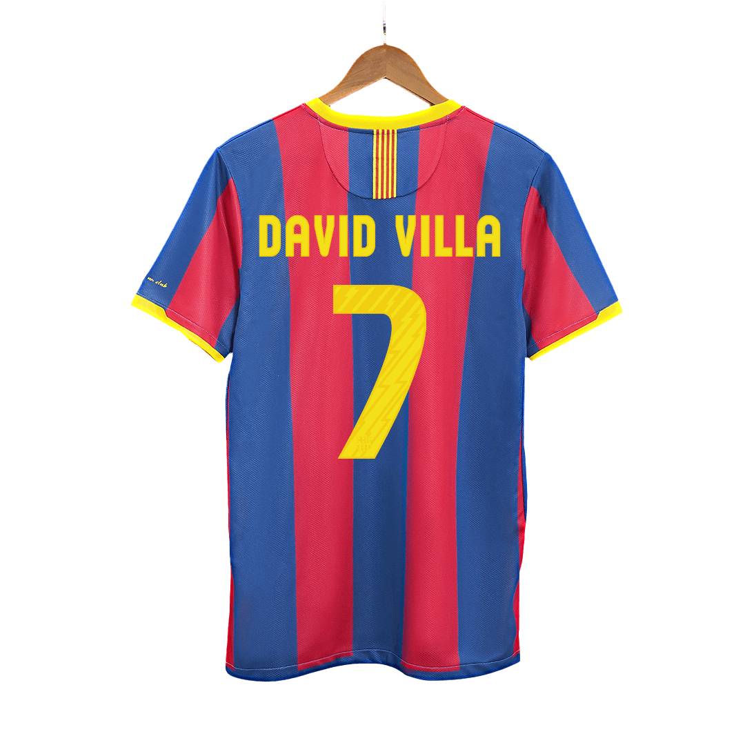 Kits de fútbol retro DAVID VILLA #7 2010/11 Barcelona Home Soccer Jersey