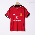 Kit de fútbol para niños: camiseta local del Manchester United (camiseta, pantalones cortos y calcetines) 2025/26