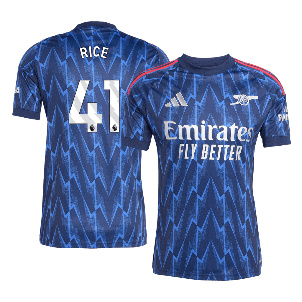 Camiseta de visitante del Arsenal RICE #41 2025/26, azul