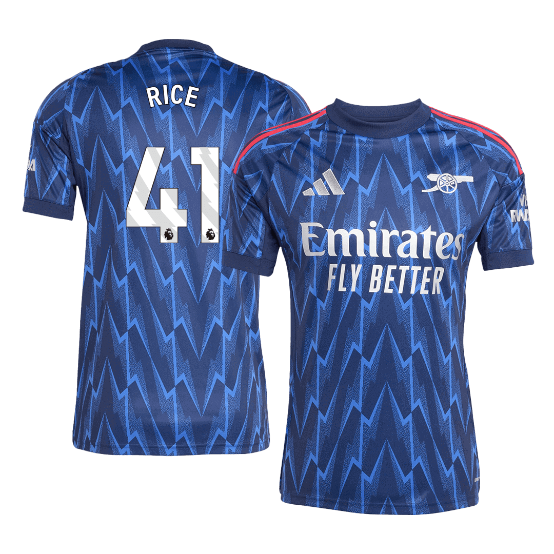 Camiseta de visitante del Arsenal RICE #41 2025/26, azul