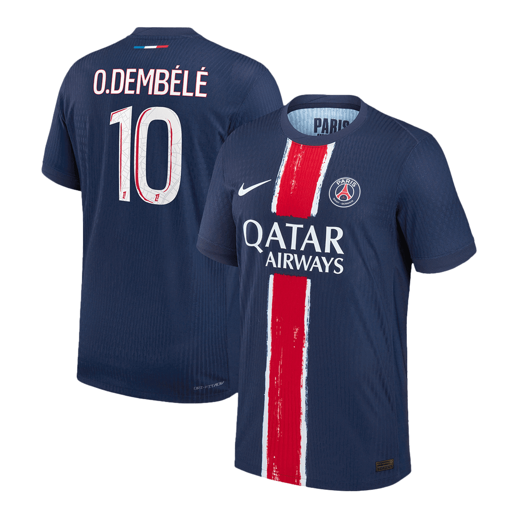Soccer Kits Authentic O.DEMBÉLÉ #10 PSG Home Soccer Jersey 2024/25 Navy