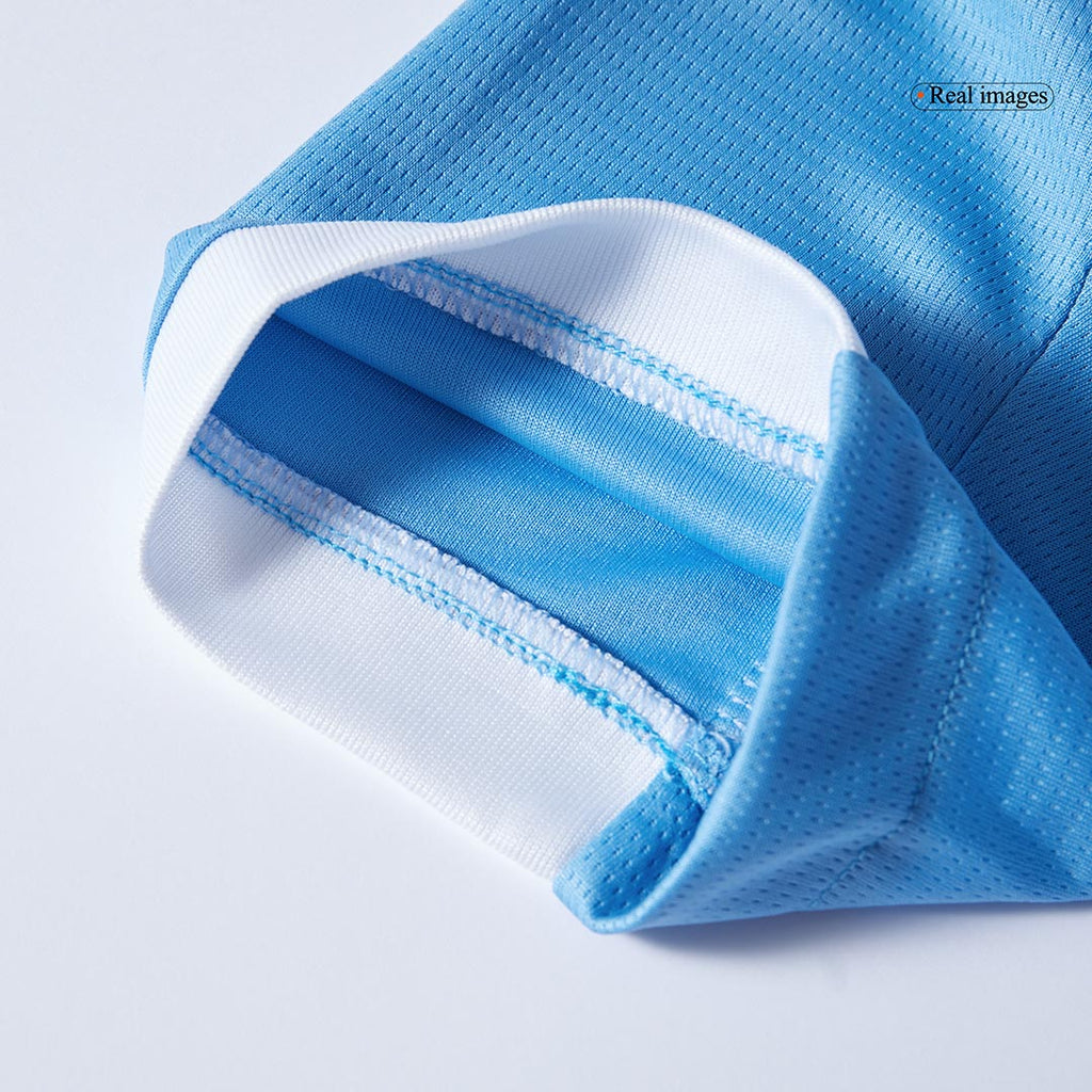 Kit de fútbol para niños: camiseta local del Manchester City (camiseta, pantalones cortos y calcetines) 2025/26, azul