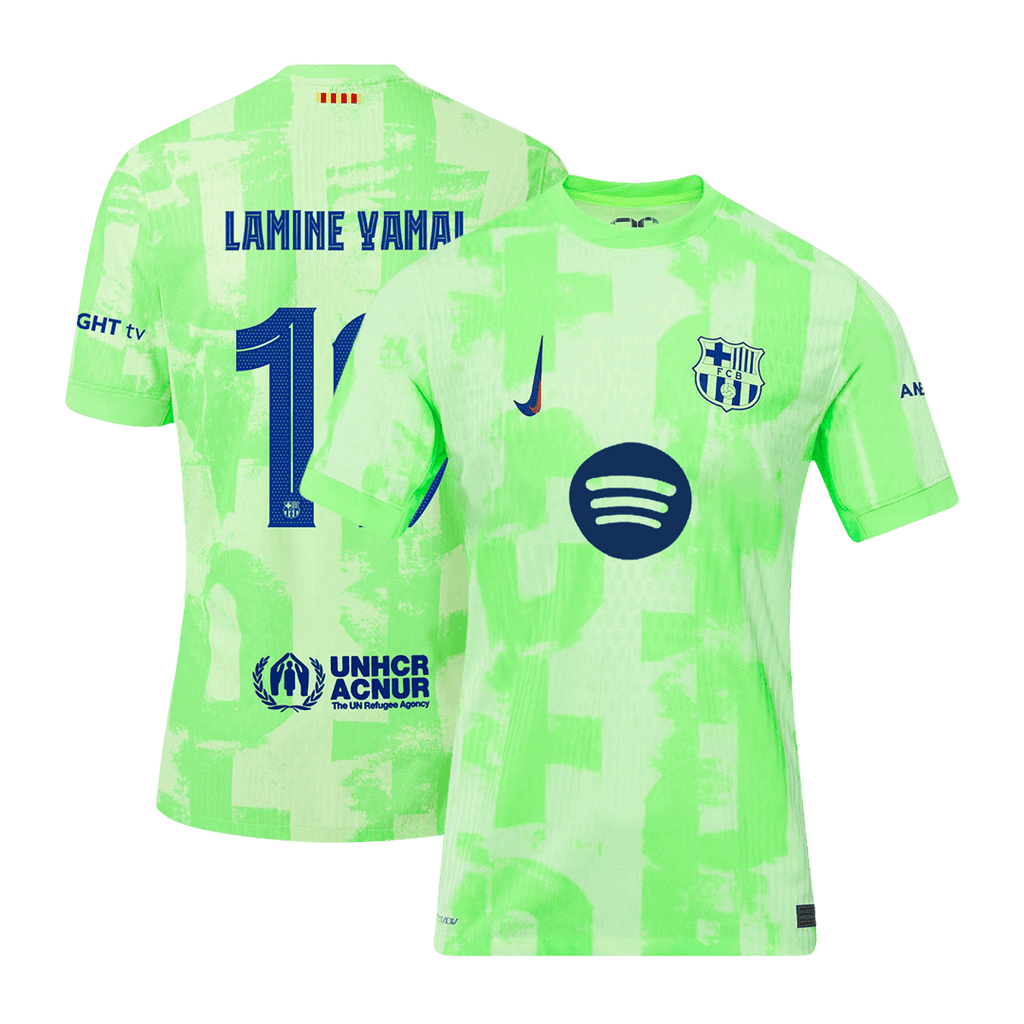 Soccer Kits Authentic LAMINE YAMAL #19 Barcelona Third Away Soccer Jersey 2024/25 - UCL£¨Spotify Logo Without Text£©