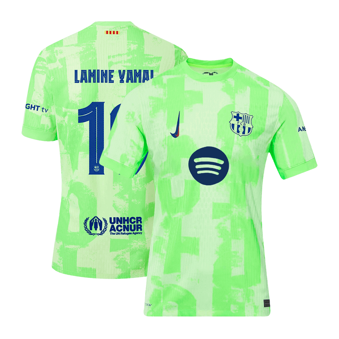 Soccer Kits Authentic LAMINE YAMAL #19 Barcelona Third Away Soccer Jersey 2024/25 - UCL£¨Spotify Logo Without Text£©