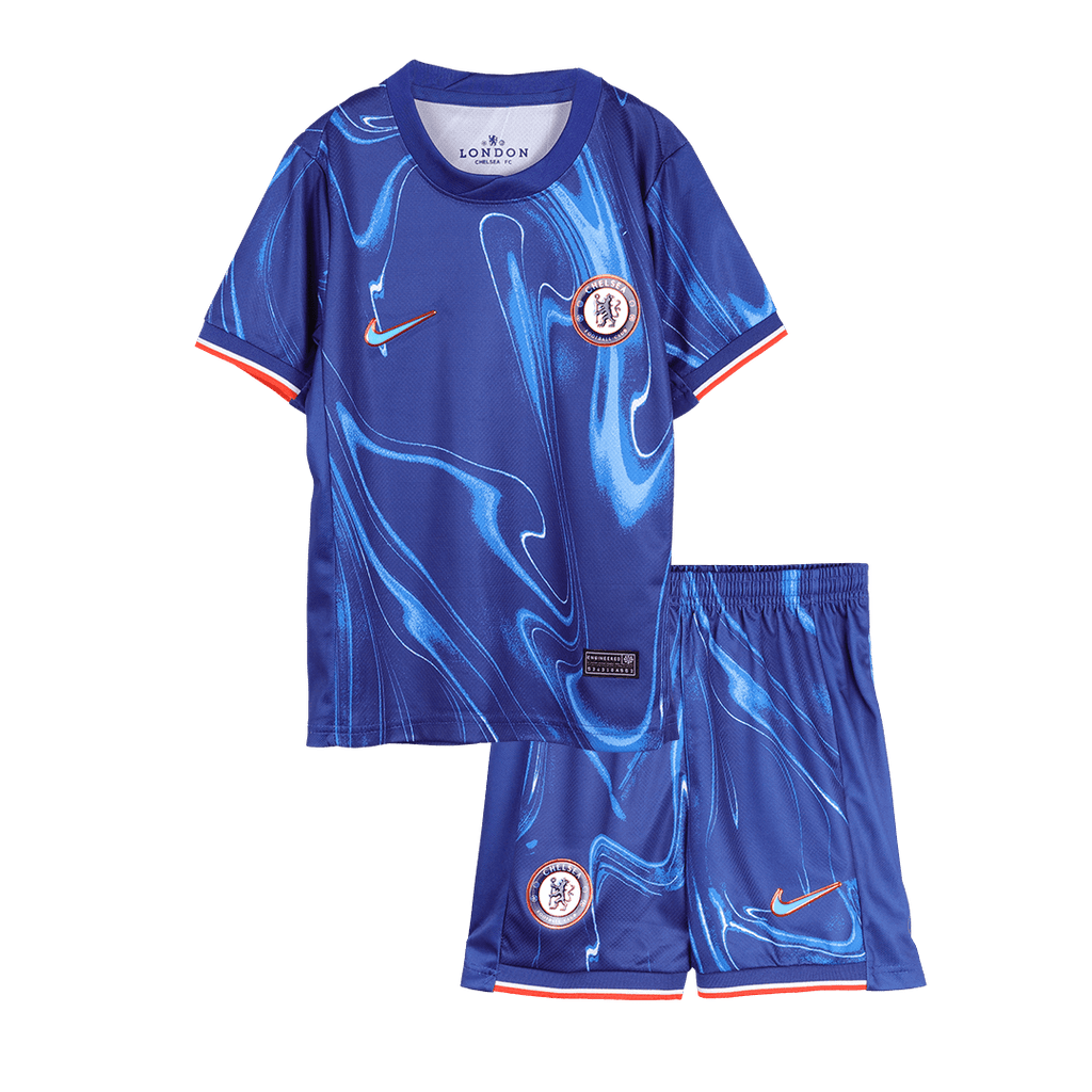 Camiseta de fútbol local del Chelsea para niños (camiseta y pantalón corto) 2024/25