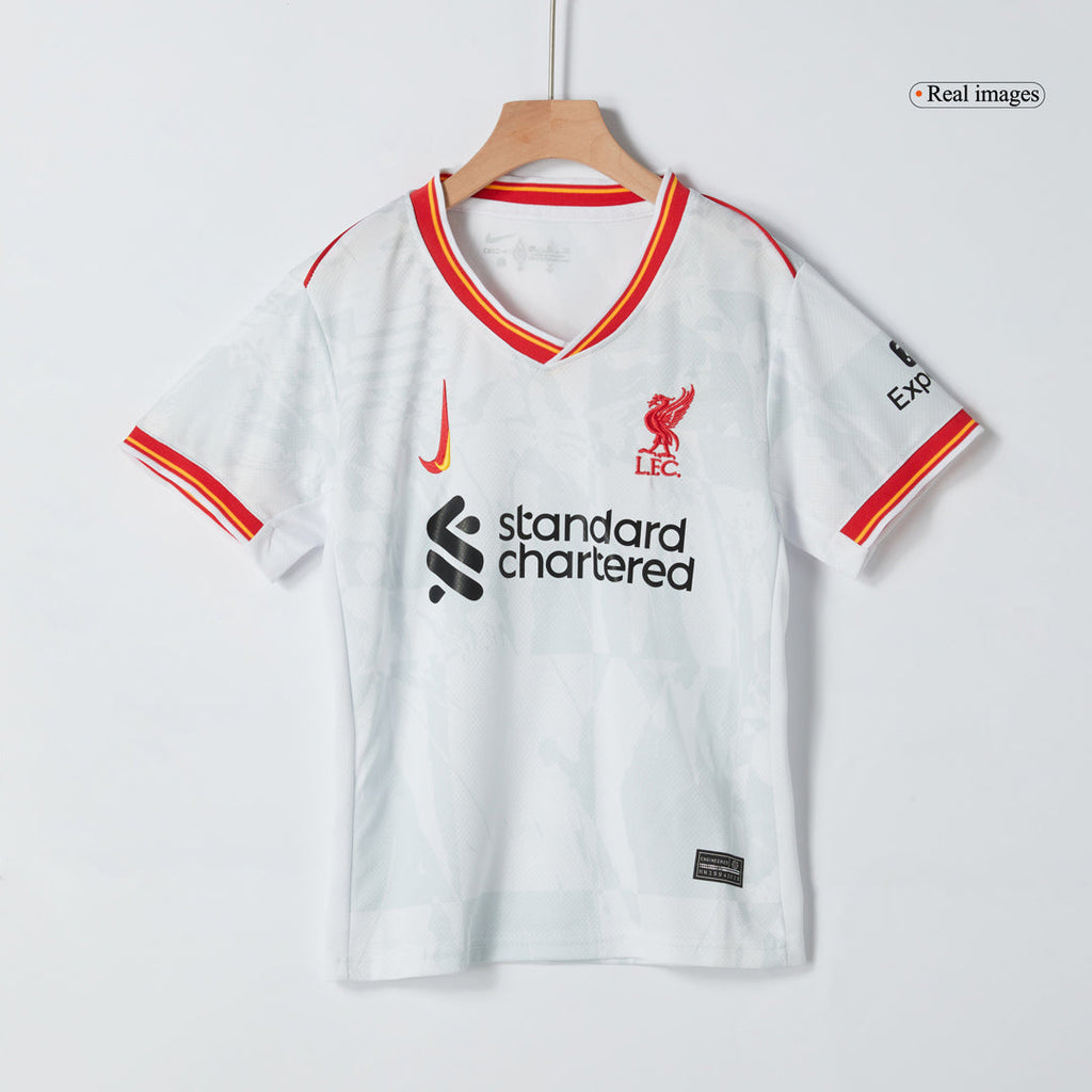 Maillots de football Liverpool pas chers pour enfant, troisième maillot extérieur 2024/25 (maillot + short)