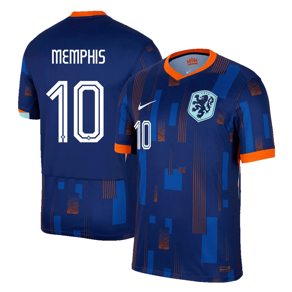 Maillot de football extérieur MEMPHIS #10 Pays-Bas Euro 2024