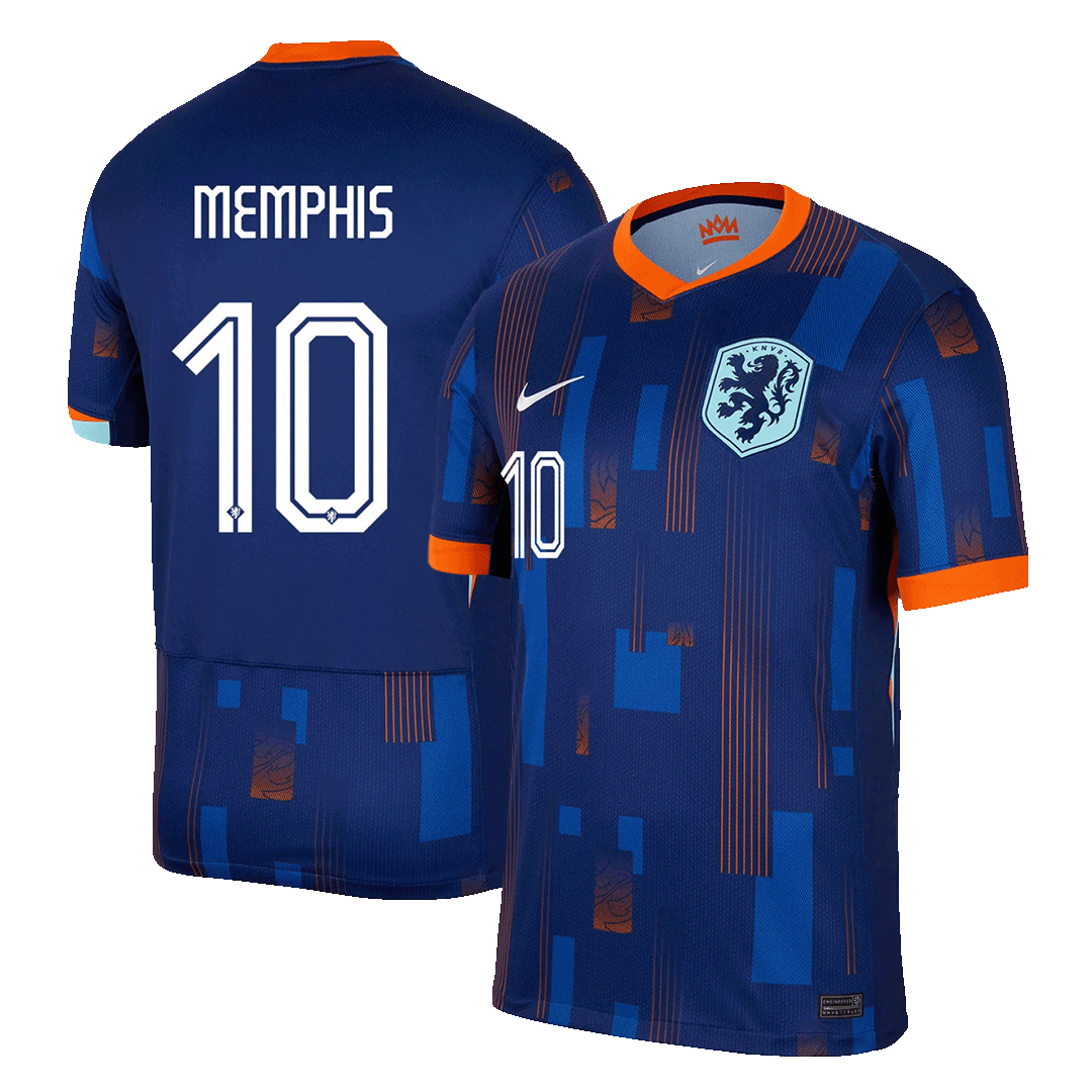 Maillot de football extérieur MEMPHIS #10 Pays-Bas Euro 2024
