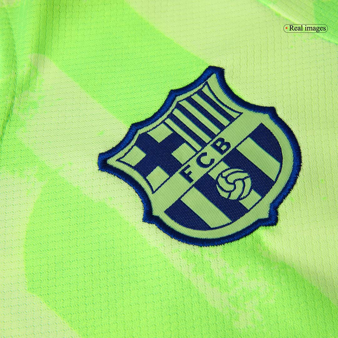 Maillot de football extérieur Barcelone 3e enfant (maillot et short) 2024/25 - UCL (logo Spotify sans texte)