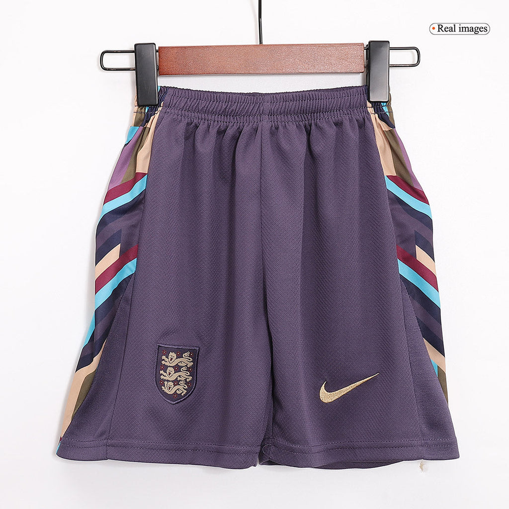 Kits de fútbol: Camiseta de fútbol visitante de Inglaterra para niños (camiseta y pantalones cortos) Eurocopa 2024