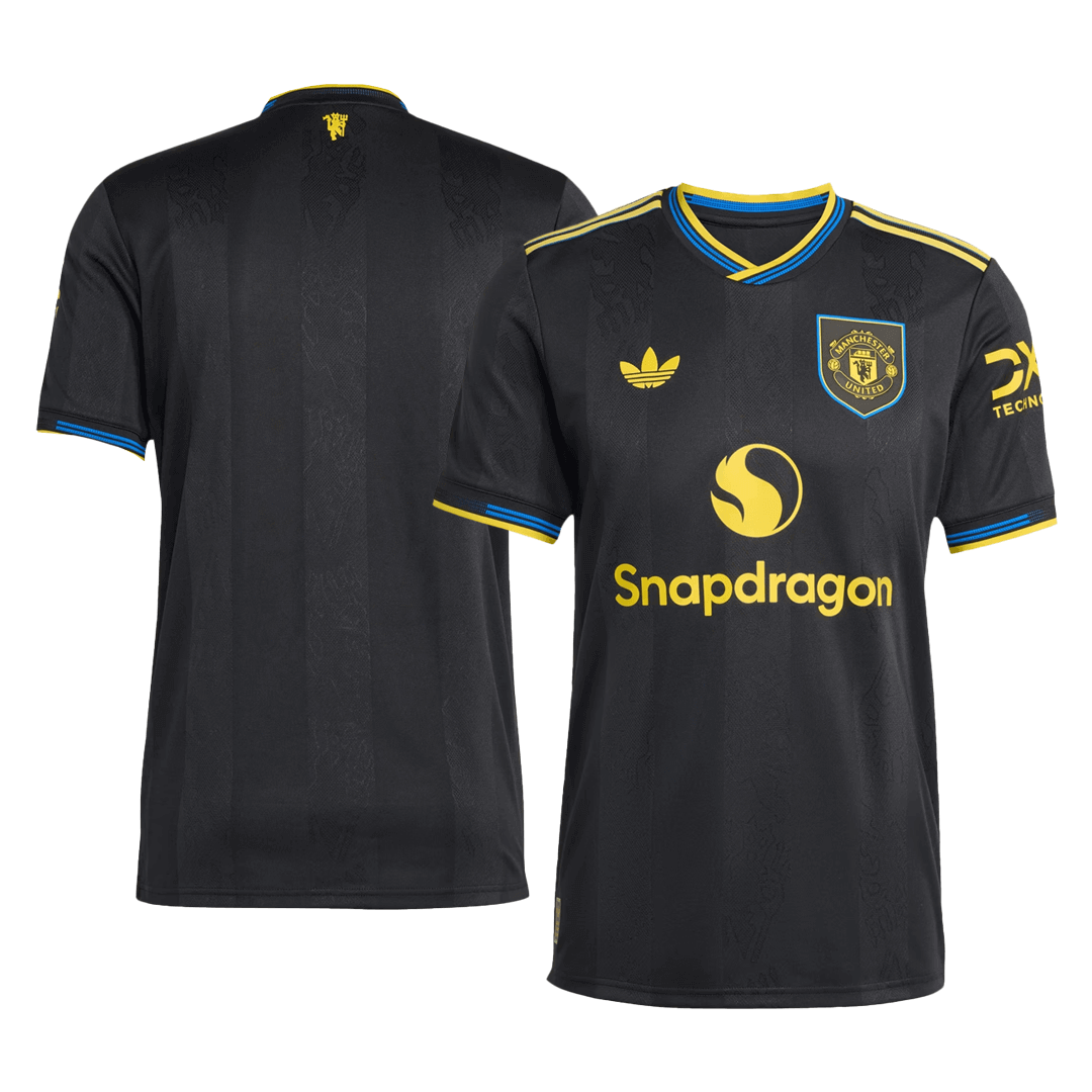 Soccer Kits Authentic Manchester United Third Away Soccer Jersey 2025/26 Black