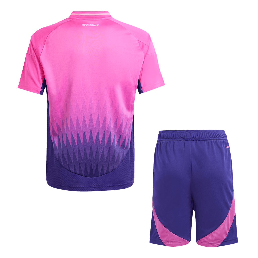 Kits de fútbol: Camiseta de fútbol visitante de Alemania para niños (camiseta y pantalones cortos) Eurocopa 2024