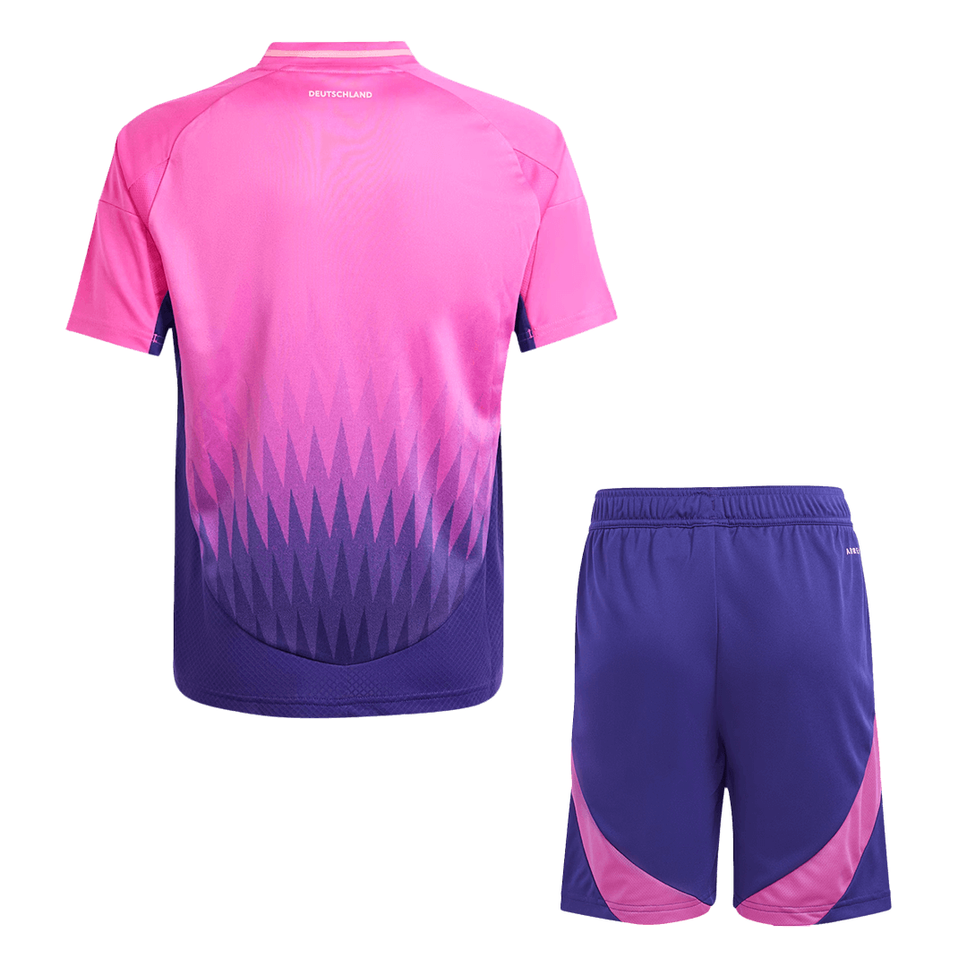 Kits de fútbol: Camiseta de fútbol visitante de Alemania para niños (camiseta y pantalones cortos) Eurocopa 2024