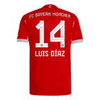 Soccer Kits Authentic LUIS DÍAZ #14 Bayern Munich Home Soccer Jersey 2025/26 Red