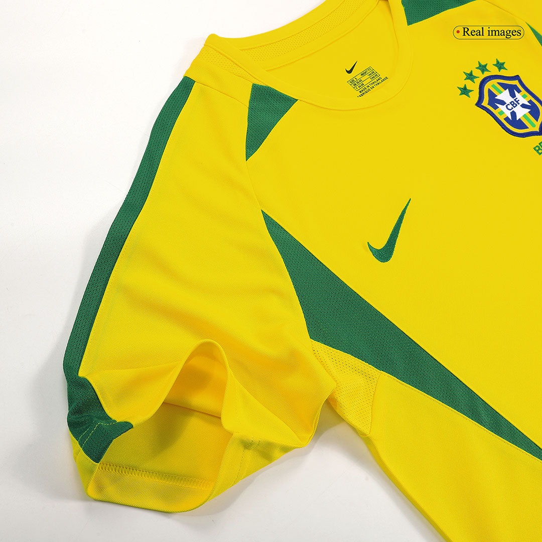 Kits de fútbol Retro RONALDINHO #11 2002/03 Brasil Camiseta de fútbol local