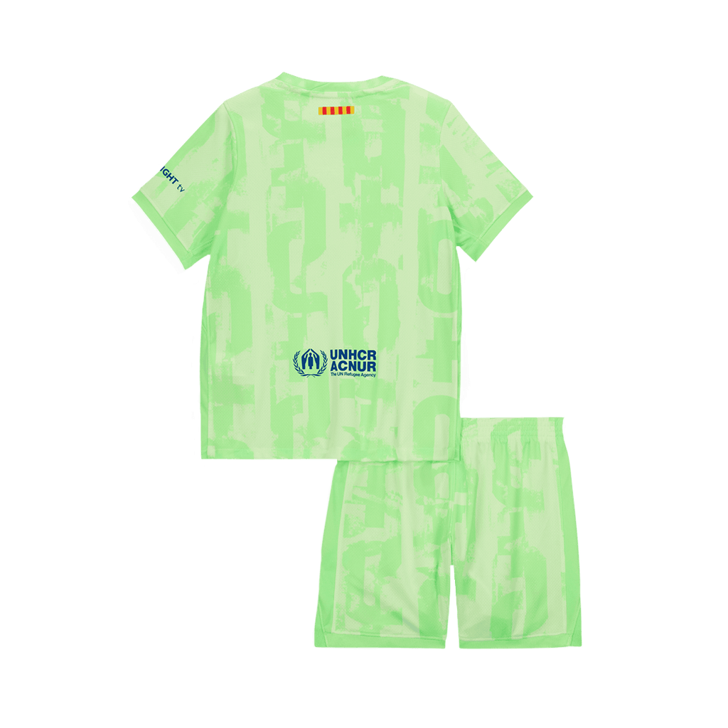 Maillot de football extérieur Barcelone 3e enfant (maillot et short) 2024/25 - UCL (logo Spotify sans texte)