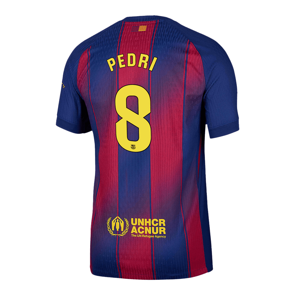 Soccer Kits Authentic PEDRI #8 Barcelona Home Soccer Jersey 2025/26 Red&Blue