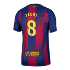 Soccer Kits Authentic PEDRI #8 Barcelona Home Soccer Jersey 2025/26 Red&Blue