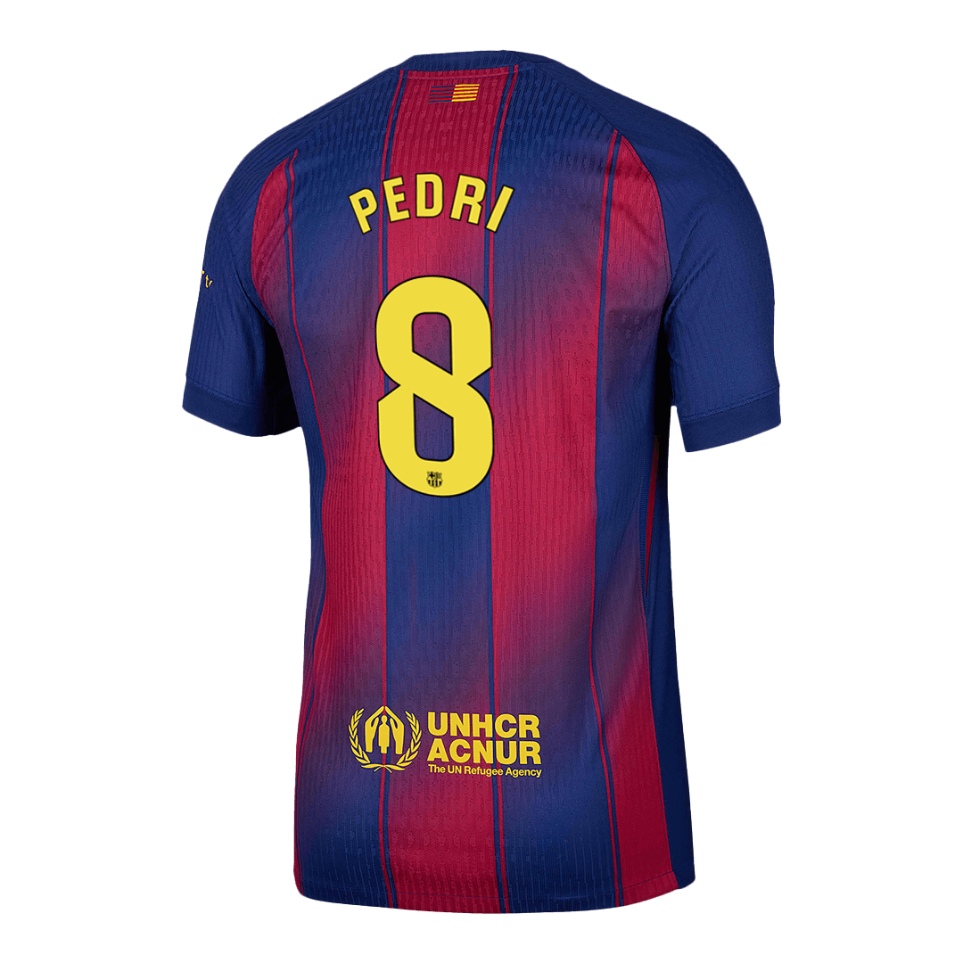 Soccer Kits Authentic PEDRI #8 Barcelona Home Soccer Jersey 2025/26 Red&Blue