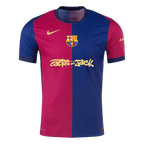 Soccer Kits Authentic Barcelona X Travis Scott Home Soccer Jersey 2024/25 Red&Blue