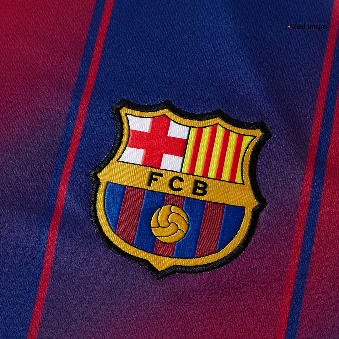 Soccer Kits Barcelona Home Soccer Jersey Kit(Jersey+Shorts) 2025/26 Red&Blue