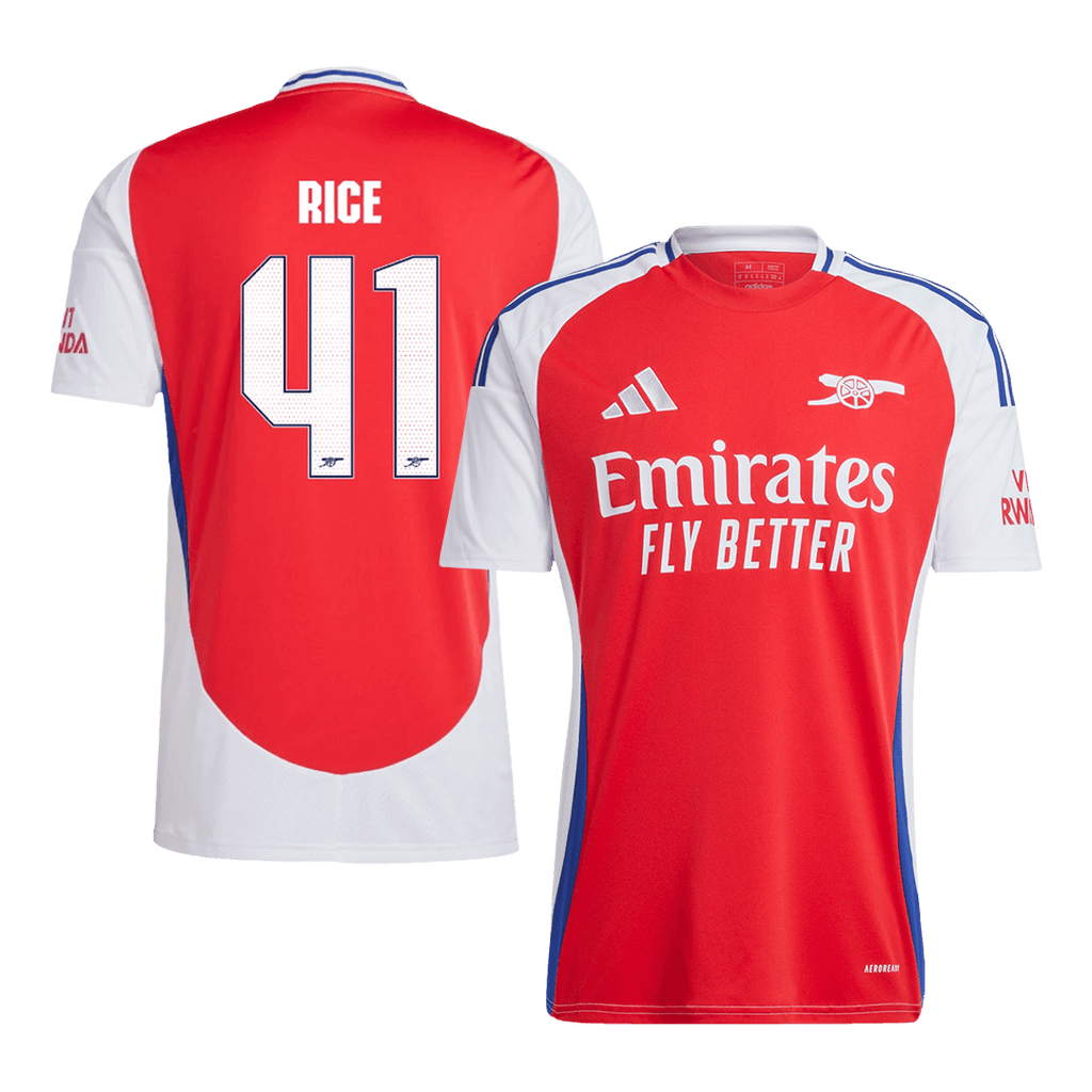 Maillot de football RICE #41 Arsenal Domicile 2024/25 Rouge - UCL