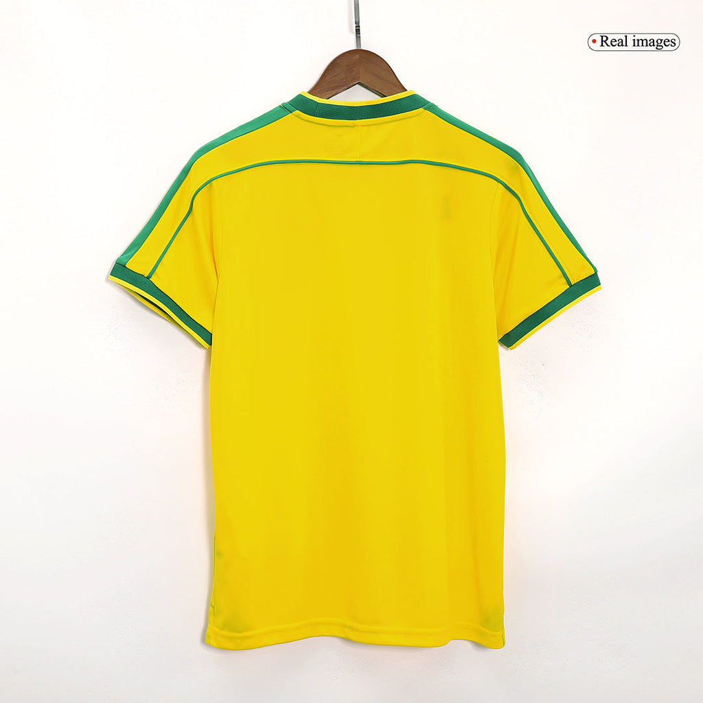 Camiseta de fútbol retro de Brasil de 1998 