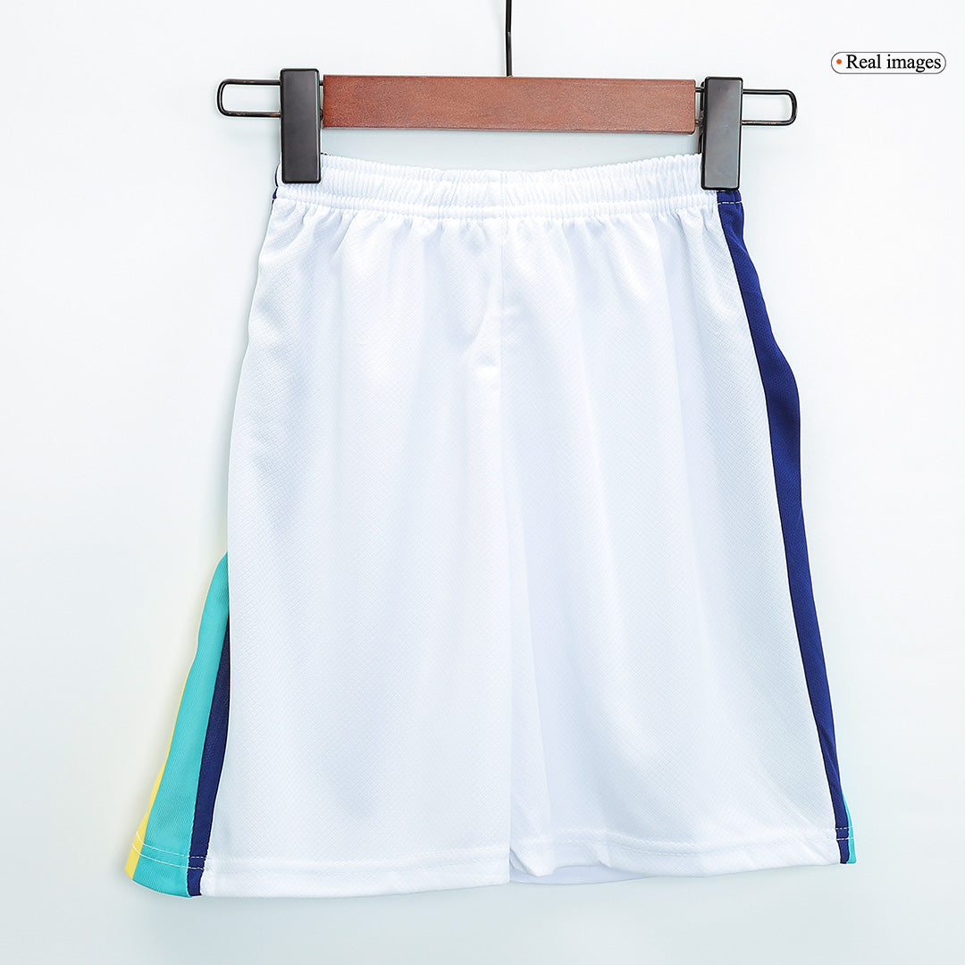 Maillot de football extérieur Brésil pour enfant (maillot, short, chaussettes) Copa America 2024