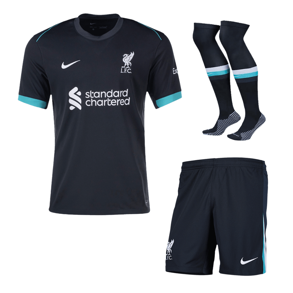 Maillot de football extérieur Liverpool (maillot + short + chaussettes) 2024/25