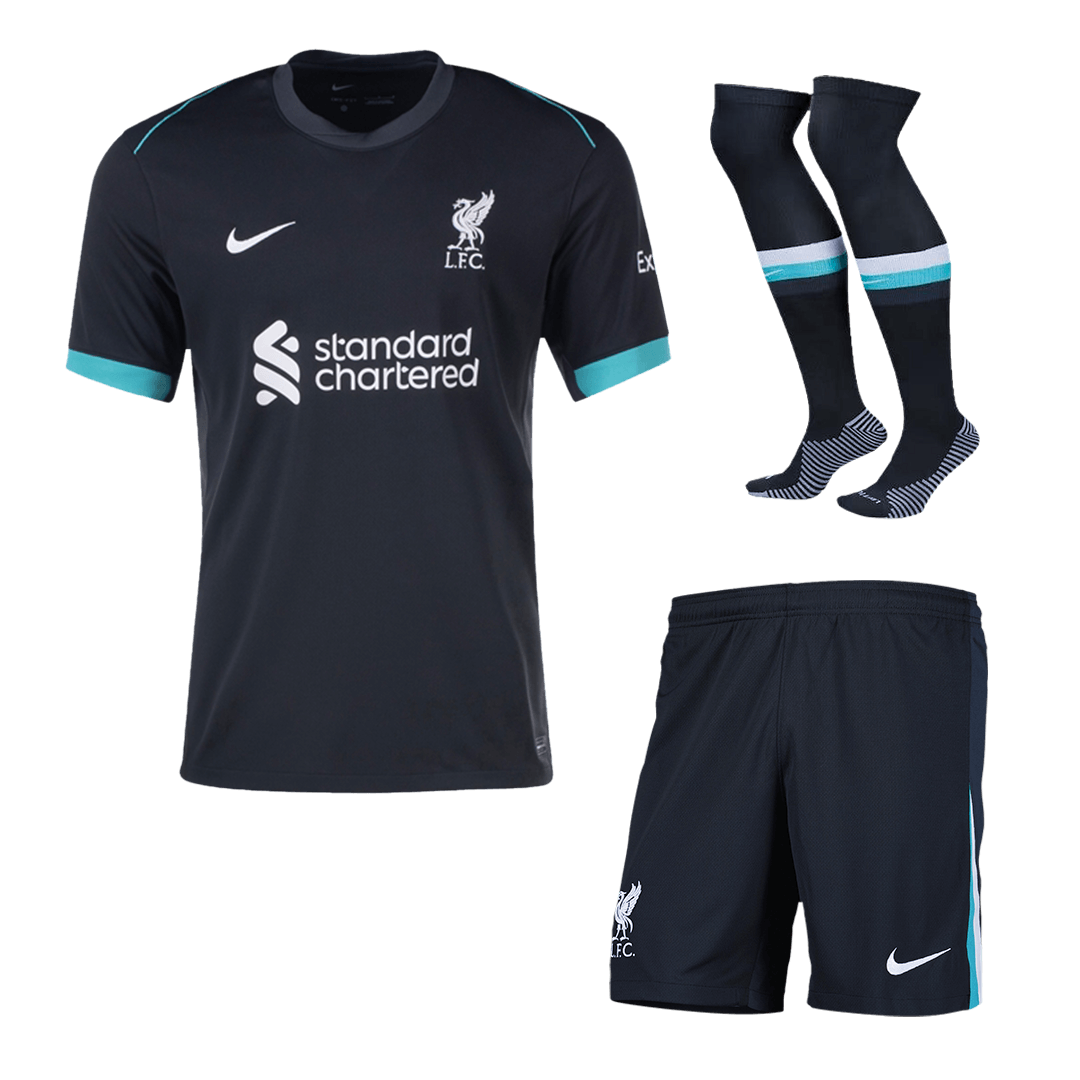Maillot de football extérieur Liverpool (maillot + short + chaussettes) 2024/25