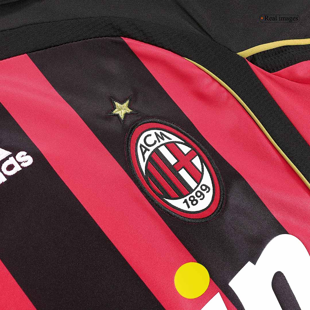 Camiseta de fútbol retro de manga larga del AC Milan 2006/07