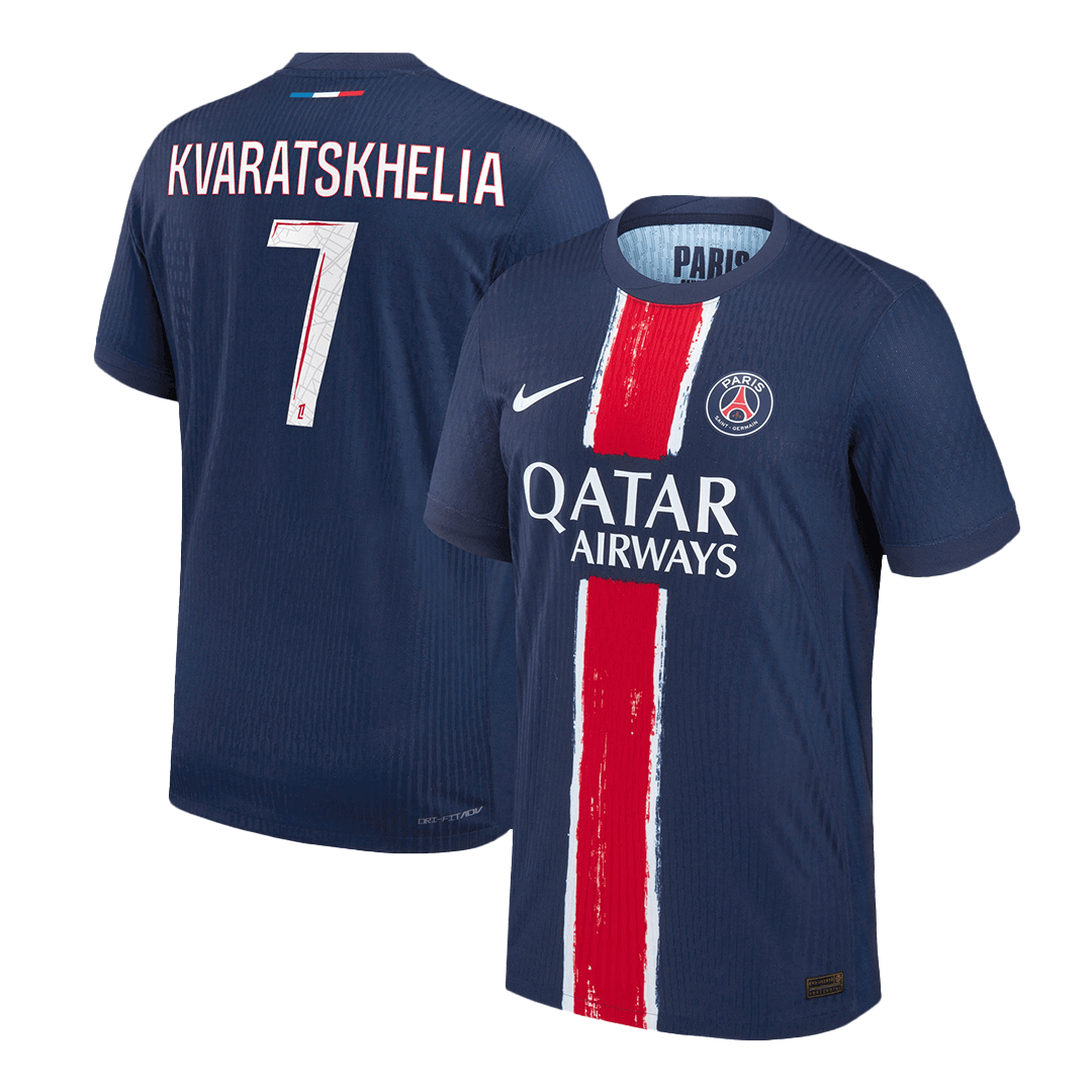 Soccer Kits Authentic KVARATSKHELIA #7 PSG Home Soccer Jersey 2024/25 Navy