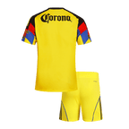 Kits de fútbol para niños Club América: camiseta de fútbol local (camiseta + pantalones cortos) 2025/26, amarillo