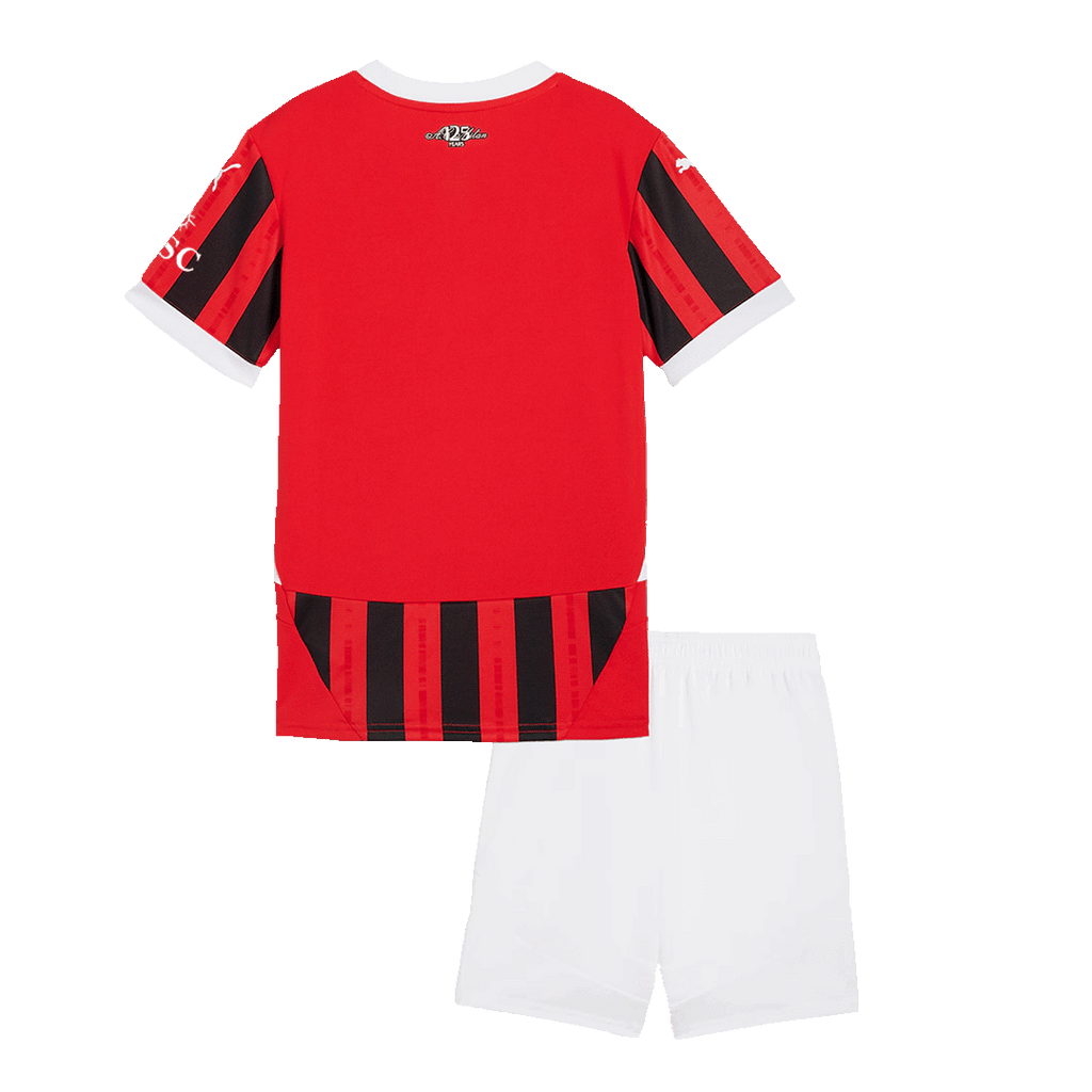 Kit de fútbol para niños: Camiseta de local del AC Milan (camiseta y pantalones cortos) 2024/25