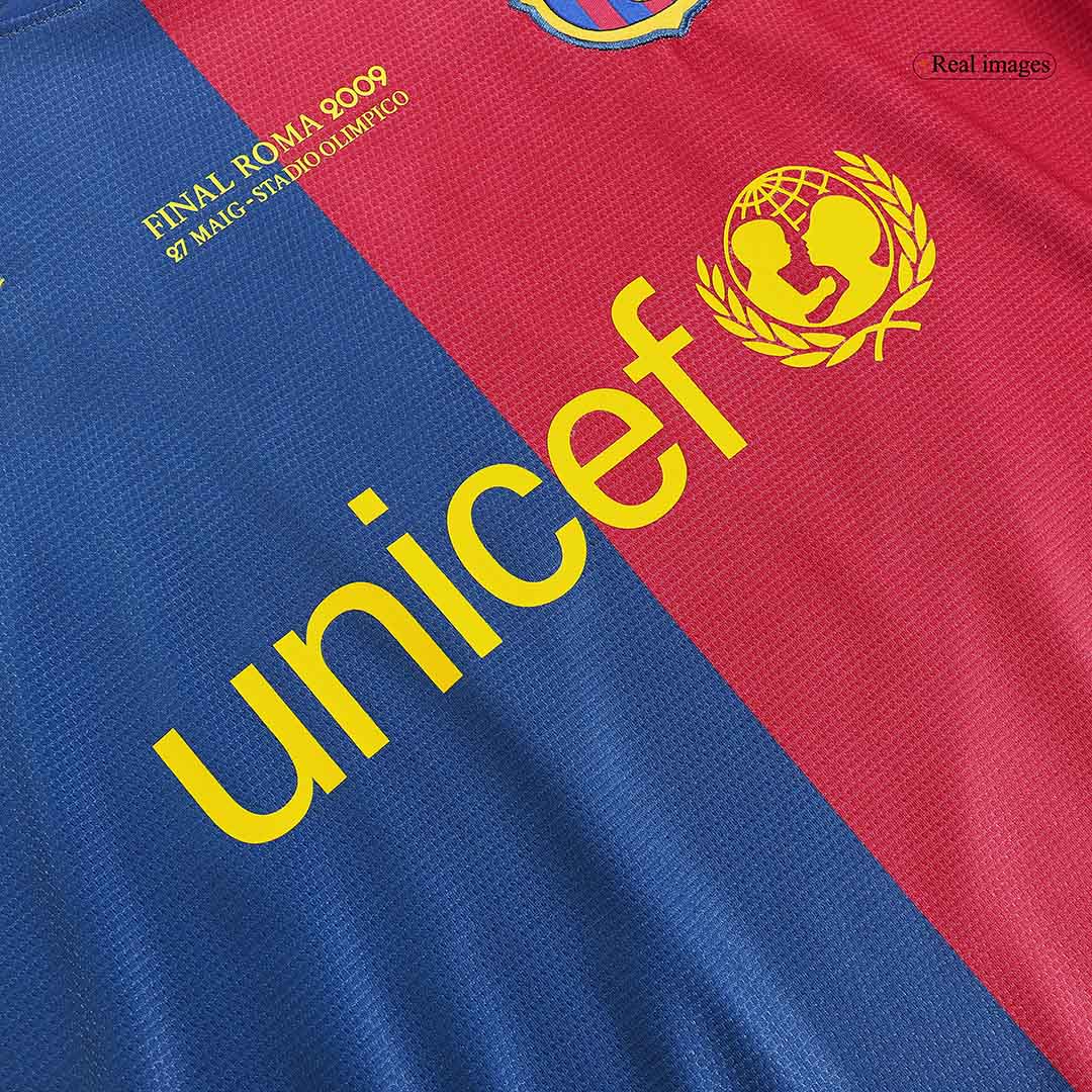 Camiseta de fútbol retro Messi #10 2008/09 del Barcelona - UCL 