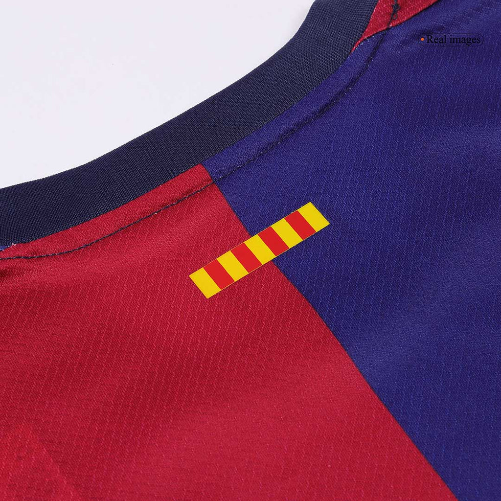 Maillot de football domicile Barcelone enfant (maillot + short) 2024/25 avec logo Spotify sans texte