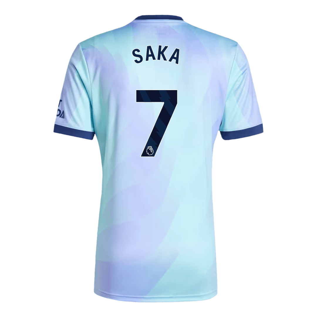 Camiseta de fútbol de visitante SAKA #7 del Arsenal 2024/25