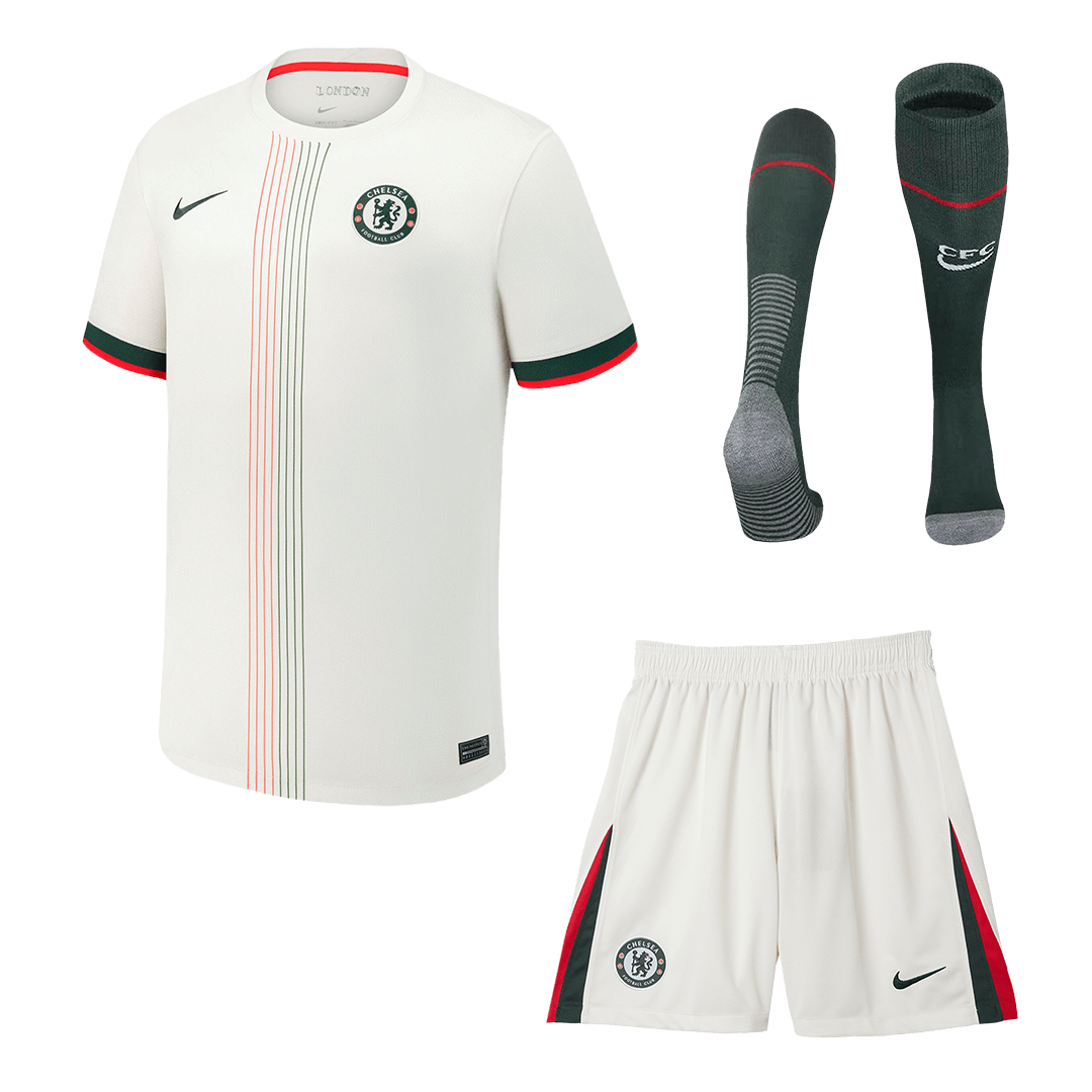 Soccer Kits Chelsea Away Soccer Jersey Kit(Jersey+Shorts+Socks) 2025/26 White