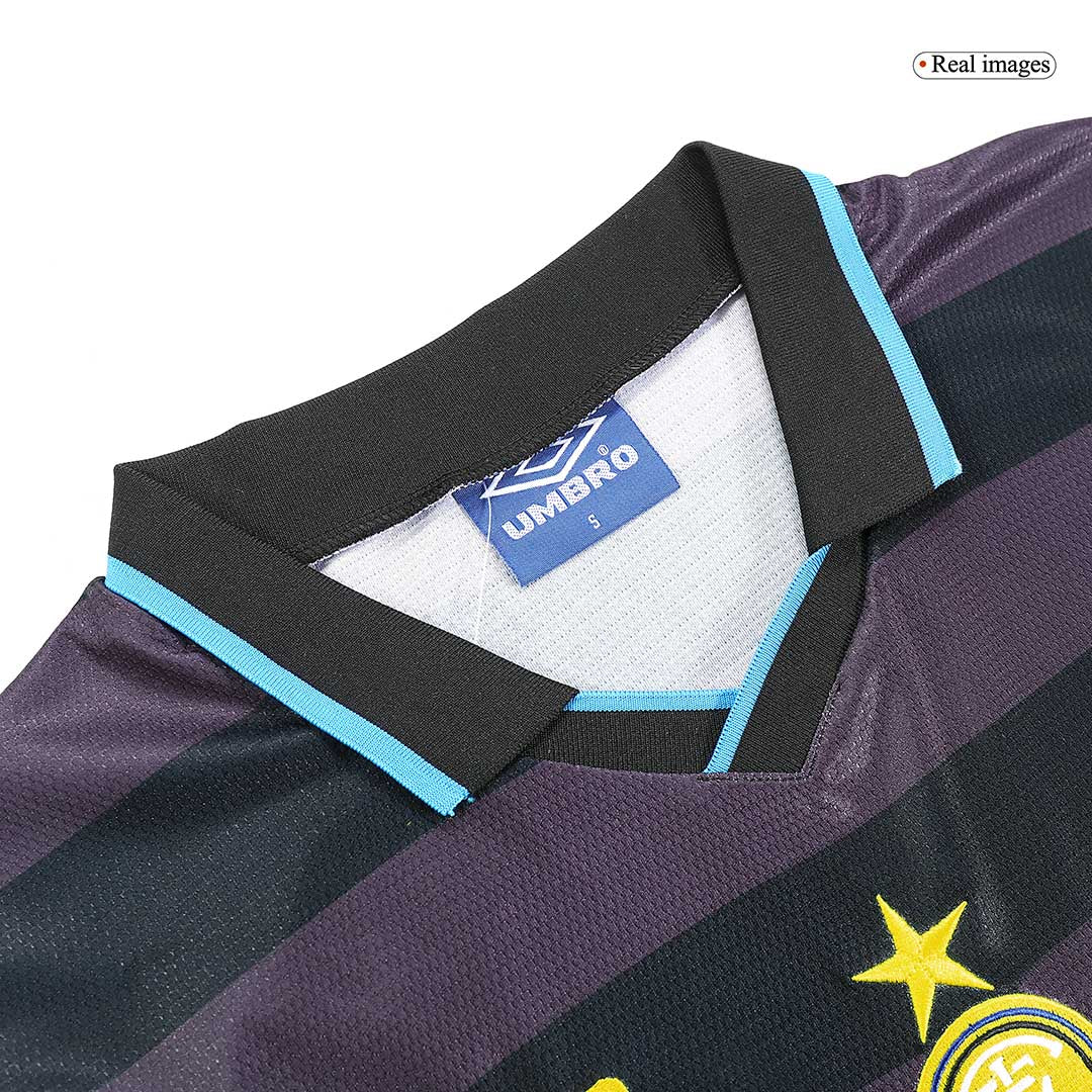 Camiseta de fútbol retro de visitante del Inter de Milán 1997/98