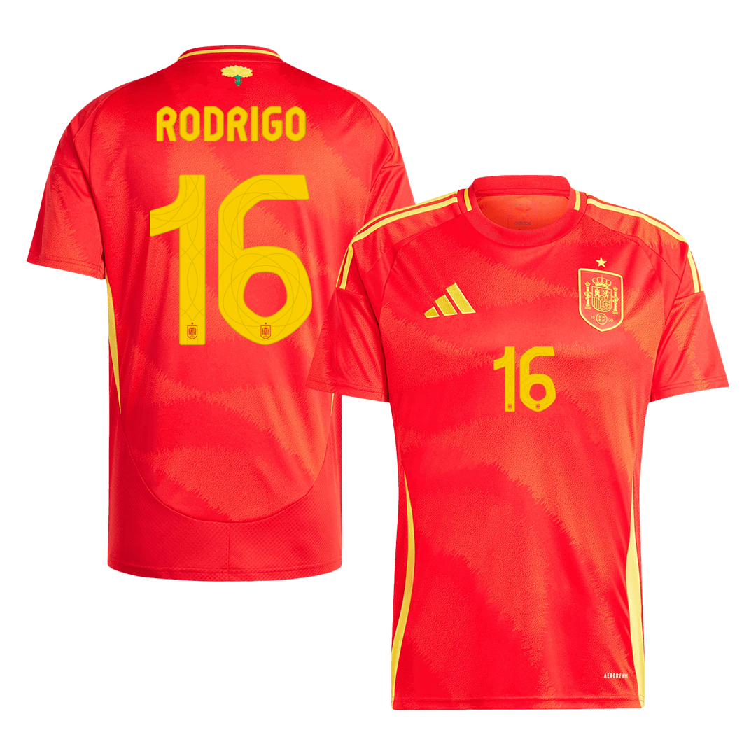 Equipaciones de fútbol RODRIGO #16 España Camiseta de fútbol local Eurocopa 2024