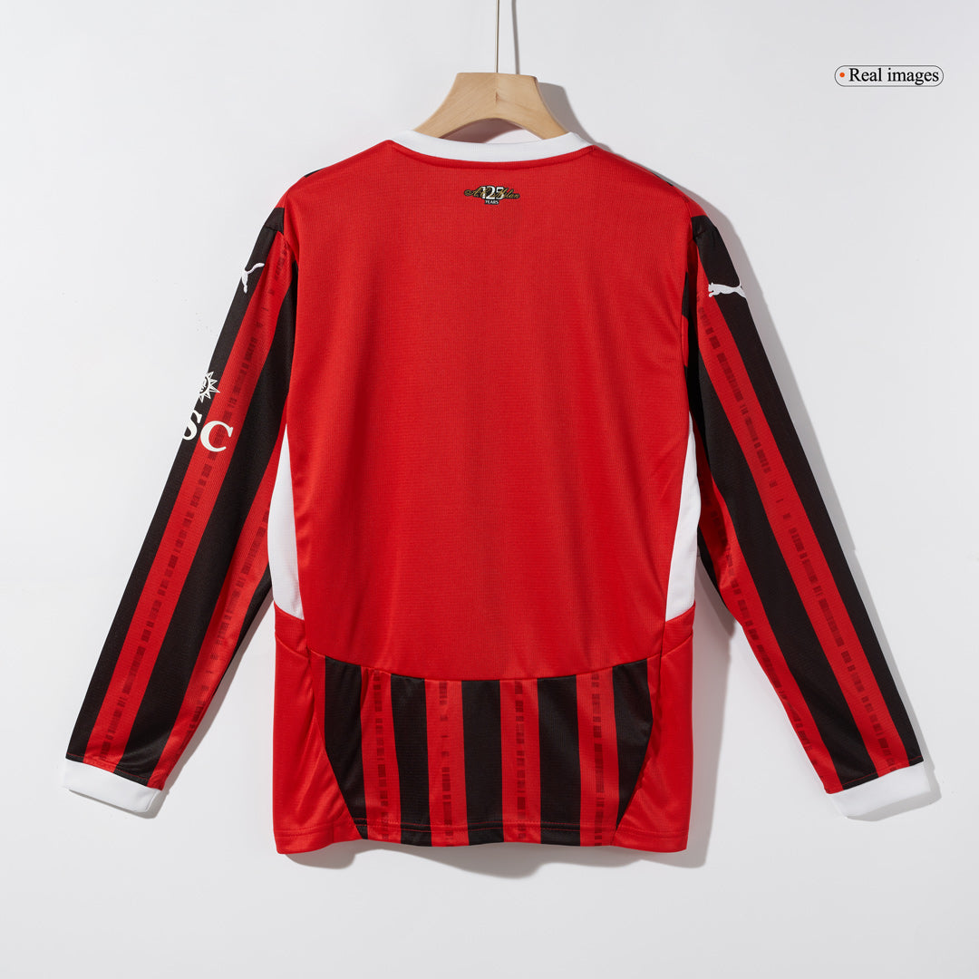 Soccer Kits AC Milan Home Long Sleeve Soccer Jersey 2024/25