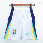 Kits de fútbol: Camiseta de fútbol visitante de Brasil para niños (camiseta y pantalones cortos) Copa América 2024