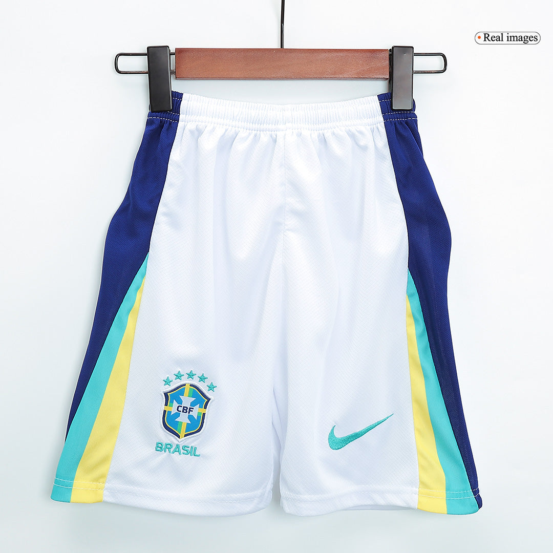 Maillot de football extérieur Brésil pour enfant (maillot, short, chaussettes) Copa America 2024
