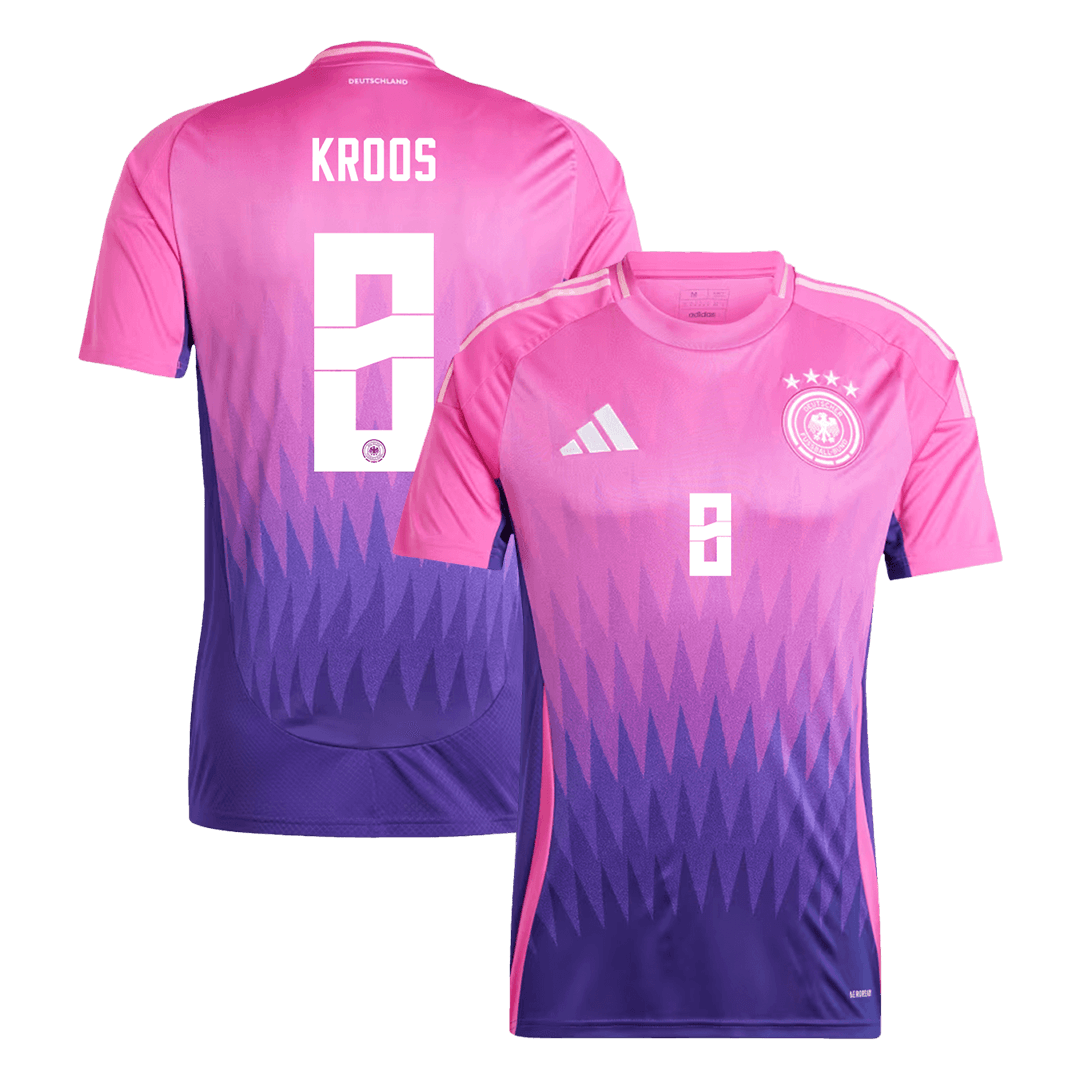 Maillot de football extérieur Allemagne KROOS #8 pour l'Euro 2024 