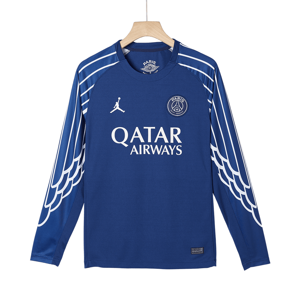 Camiseta de fútbol de manga larga de visitante del PSG 2024/25 azul marino