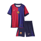 Maillot de football domicile Barcelone enfant (maillot + short) 2024/25 avec logo Spotify sans texte