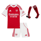 Kit de fútbol para niños: camiseta de local del Arsenal (camiseta, pantalones cortos y calcetines) 2025/26, color rojo